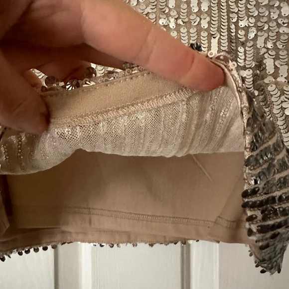 By Together Silver Sequin Crop Top - Picture 5 of 6